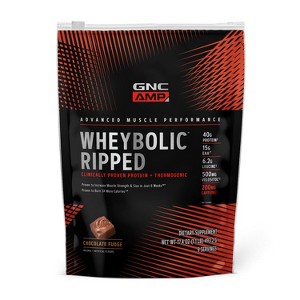 GNC AMP Wheybolic Ripped, Chocolate Fudge, 9 Servings - 1 of 2