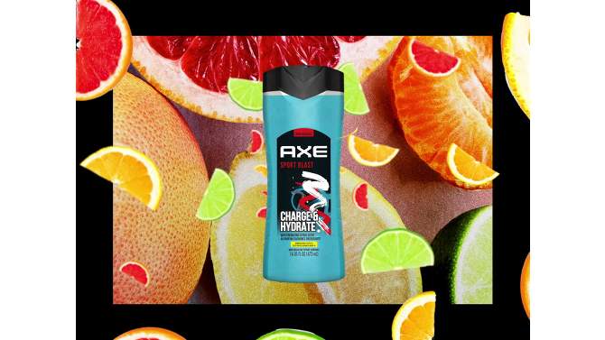 Axe Sport Blast Clean + Recharged 2-in-1 Body Wash Soap + Shampoo - 16 fl oz, 2 of 6, play video