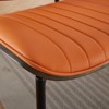 Sapphtopaz Dining Chairs Set of 2 Mid-Century Modern Chair PU Upholstered Chairs with Bentwood Back and Metal Legs for Kitchen and Dining - 4 of 4