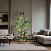 INFURNIC Planter Stands and Holders 61" Tall 8 Tiered Indoor Plant Shelf with Mobile Base and Grow Lights for Home Patio, Brown, 28.3"*10.2"*68.5" - 3 of 4