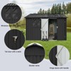Metal Metal garden sheds outdoor storage sheds with window Brown - 4 of 4