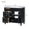 Mshliw 36'' Bathroom Vanity with Resin Sink, Solid Wood Frame Freestanding Cabinet with 2 Drawers, Tip-Out Drawer, Adjustable Shelf - 4 of 4