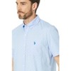 U.S. Polo Assn. Men's Short Sleeve Dot Print Solid Poplin Button Down Shirt - 3 of 4