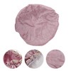 Unique Bargains Double Layer Solid Color Shower Cap Pink 1 Pc - 3 of 3