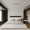 Modern Queen Size Upholstered Bed Frame with Soft Velvet Headboard, Solid Wood Platform Bed Frame for Bedroom – The Pop Home - 2 of 4