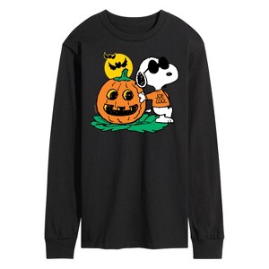 Men's - Peanuts - Joe Cool Pumpkin Long Sleeve Graphic T-Shirt - 1 of 4
