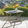 Vynxaria Patio End Tables - 43.5'' Foldable Dining Table for Outdoor Hosting - 2 of 4