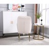 LOVMOR Upholstered Velvet Fabric Accent Chair, Mid Century Armchair with Gold Leg and High Backrest, for Living room, Bedroom,Beige - 4 of 4