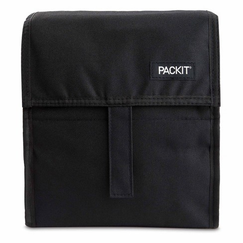 PackIt Freezable Snack Bag, Black, Built with EcoFreeze Technology,  Foldable, Reusable, Zip Closure Locks in Cool Dry Air, Perfect for all  Ages, and