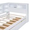 NicBex Twin/Full Size Daybed with 2 Drawers,Wood Day Bed Frame with Storage Shelves and USB Charging Ports - 4 of 4