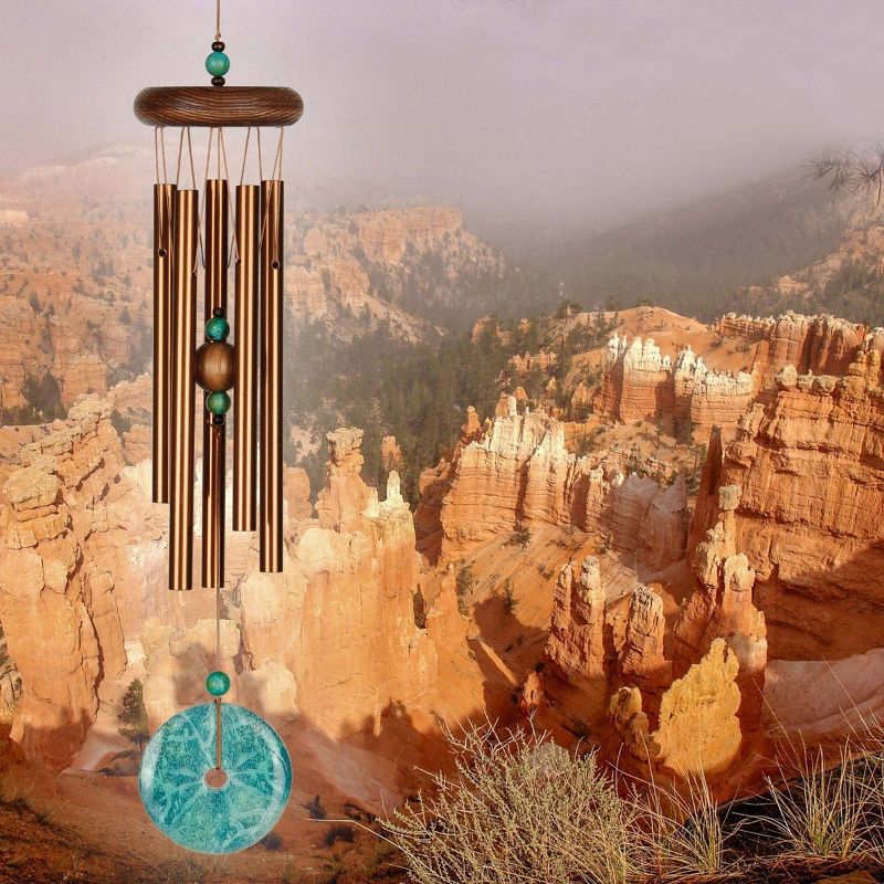 Woodstock Windchimes Woodstock Turquoise Chime Petite, Wind Chimes For Outside, Wind Chimes For Garden, Patio, and Outdoor Décor, 16"L, 3 of 10