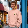 Dalix Alien Embroidery Relaxed Crewneck Sweatshirt Soft Fleece Fit Lounge Mens - 4 of 4