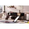 NicBex Twin Size Loft Bed with Slide & Climbing Wall,Fun Twin Loft Bed with Chalkboard Panels & Storage Bins,Low Loft Bed for Kids - 2 of 4