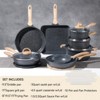 Itopfox 23-Piece Non-Stick Cookware Set, Healthy Kitchen Pots & Pans for Induction Stovetops, Includes Frying Pans, Saucepans, Sauté & Griddle Pans - 2 of 4