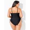 Swimsuits for All Women's Plus Size Golden Metallic Adjustable One-Piece Swimsuit - 3 of 4