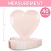Hachikiko Pink Heart Shaped Dessert Plates,9'' Disposable Love Paper Plates Heart Party Decorations Heart Party Supplies - 2 of 4