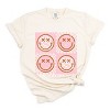 Simply Sage Market S.W.Smiley Pink Four Square Smiley Face Garment Dyed Tee - 2 of 4