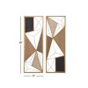 Modern Metal Abstract Wall Decor Set of 2 Brown: Geometric Iron Art, Vertical Display - CosmoLiving by Cosmopolitan - 3 of 4