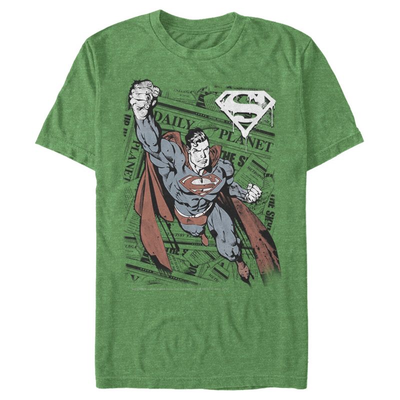 Men's Superman Daily Planet Newspaper T-Shirt, 1 of 4