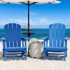 Infurnic Outdoor Portable Chairs Adirondack Chair Set of 2 Wood Texture for Garden Lawn Backyard Deck Pool Beach Firepit, Blue, 29.6"*31.4"*36.4" - 2 of 4