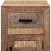 HomeRoots 26" Brown Solid Wood Square End Table With Drawer - 4 of 4