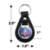 Shelby Mustang Vintage Logo Black Leather Keychain - 2 of 4