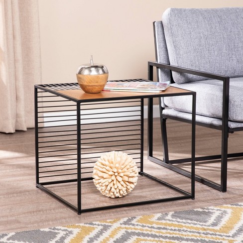 Klinread End Table Brown Black Aiden Lane