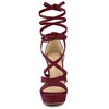 Allegra K Women's Lace Up Platform Chunky High Heels Sandals - 2 of 4
