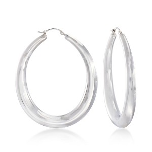 Ross-Simons Sterling Silver Large Oval Hoop Earrings - 1 of 4