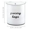 AuldHome Design Enamelware Grocery Bag Holder; Wall-Mounted Modern Farmhouse Style Plastic Bag Dispenser - 3 of 4