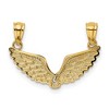 Black Bow Jewelry 14k Yellow Gold Angel Wings Set of 2 Pendants, 22mm - 3 of 4