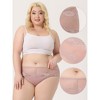 Agnes Orinda Women's Soft Semi-sheer High Waisted Floral Lace Underwear 3 Pcs - 3 of 4
