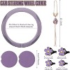 TruAIR Car Accessory Set Ð Steering Cover, Coasters, Clips & Ornament - 3 of 4