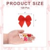 Unique Bargains Craft DIY Gift Packaging Accessories Satin Mini Flower Bows - 2 of 4
