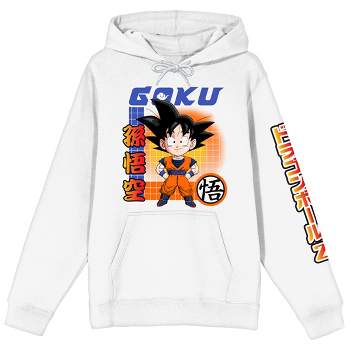 Dragon Ball Z Goku Chibi Character Art Adult White Graphic Hoodie