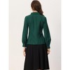 INSPIRE CHIC Women's Vintage Collared Long Sleeve Work Button Down Shirt - 4 of 4