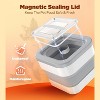 Collapsible Dog Food Storage Container, 10-14 Lbs Capacity Cat Pet Food Container with Magnetic Lid & Measuring Cup, Multi Purpose Storage Container - 3 of 4