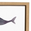 Kate & Laurel All Things Decor 18" x 24" Sylvie Whales Framed Canvas by Lida Larina Natural: Modern Screen Print Wall Art - 3 of 4