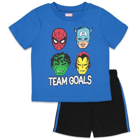 Marvel Avengers Spider-man Hulk Captain America Iron Man Toddler Boys T ...