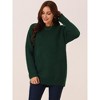 Seta T Women's Fall Winter Round Neck Long Sleeve Casual Tunic Sweater with Pockets - 3 of 4