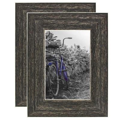 Americanflat 2 Pack Picture Frame with polished glass - Available in a variety of Sizes and Colors