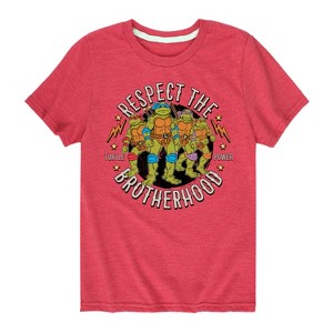Boys' - Teenage Mutant Ninja Turtles - Respect The Brotherhood Short Sleeve Graphic T-Shirt - 1 of 4