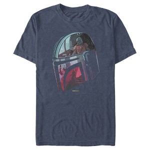 Men's Star Wars The Mandalorian Helmet Reflection T-Shirt - 1 of 4