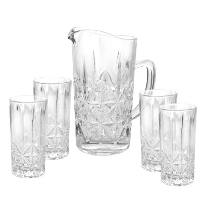 Gibson Home Diamond Cut 5 Piece Pitcher Set