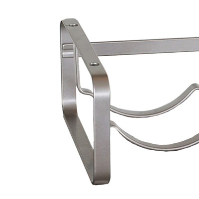 Silver Stackable Steel Wave Design Wine Rack, 4 Bottles