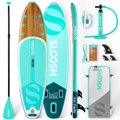 SLOOSH 10'6" Inflatable Stand Up Paddle Board with Premium Accessories, EVA Deck, Ultra-Light Carry Bag Pump for Youth & Adults of All Skill Levels