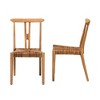 2pc Artha Teak Wood and Seagrass Dining Chairs Natural Brown - Baxton Studio - 4 of 4
