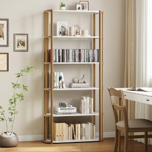 71" Book Shelf, 6 Tier Bookcase, Modern Tall Bookshelf, Free Standing Storage Shelving Unit for Bedroom Home Office Kitchen Living Room - 1 of 4