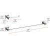 Elegant Lighting Isla 2-Piece Bathroom Hardware Set in Chrome - 2 of 4