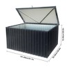 164 Gallon Outdoor Deck Box,Waterproof Lockable Metal Storage Container for Patio Cushions Gardening Tools and Pool Toys - 4 of 4